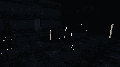A dark and silent crypt in a horror game